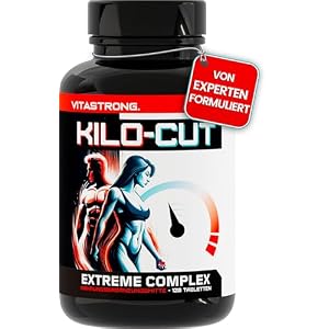 Kilo-Cut Vitastrong Vegan, Starker Diät-Supplement mit Glucomannan, Garcinia, L-Carnitin, Matcha-Pulver, Cholin, Feigenkaktus und Chrom, Gluten-Frei Starkes Supplement, Neue Keto-Lösung der Generation