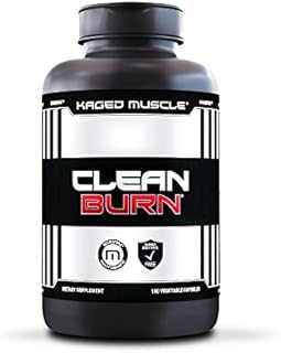 Non-Stimulant Metabolism Booster & weight management Pills for Men & Women, Kaged Muscle Clean Burn weight management Supplement with Green Tea & Carnitine to Help You Get Ripped, 180 Veggie Caps