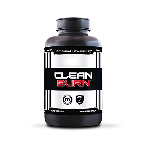 Non-Stimulant Metabolism Booster & weight management Pills for Men & Women, Kaged Muscle Clean Burn weight management Supplement with Green Tea & Carnitine to Help You Get Ripped, 180 Veggie Caps