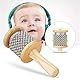 flexman Kleine Cabasa, 7,3 X 2,6 Zoll Handschüttler aus Holz, Cabasa Schlaginstrument, Standard Cabasa für Schüler, Kinder, Kinder