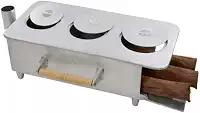 Fogão Lenha 3 Bocas De Aluminio Fundido Super Resistente