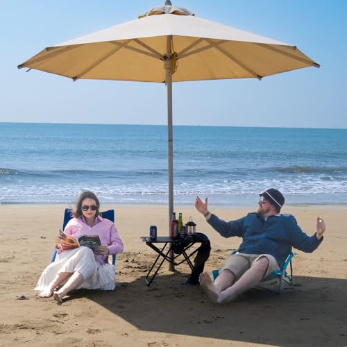 Romswi Silla de Playa Baja para Adultos Pack de 2, Silla Plegable Ligera con Respaldo de Malla Transpirable y Porta Vasos, Sillas Portátiles Compactas para Camping, Capacidad 300 lbs, Azul miniatura 2