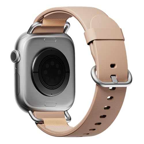 Image of DailyObjects Ellipse Leather Watch Strap Compatible with Apple Watch Series 11 /10 (42mm) | Series 9 /8 /7 41mm, SE3 /SE2 /SE /6 /5 /4 (40mm) | Series 3 38mm -Watch Not Included