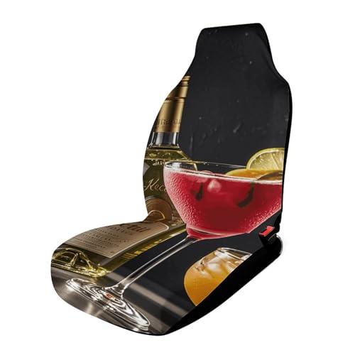 Housse de siège de voiture motif cocktail accessoires automobiles universels pour camionnette SUV