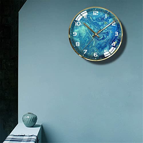 Horloge murale de précision silencieuse style marbre chic - 4