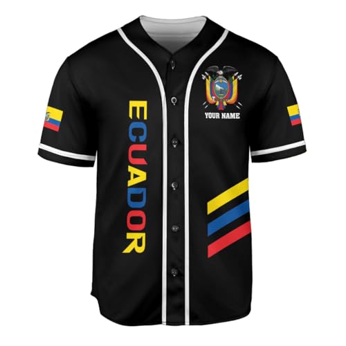 Camiseta personalizada de béisbol Ecuador para hombre, con bandera de Ecuador y mezcla de poliéster, modelo ECAD 9 miniatura 3