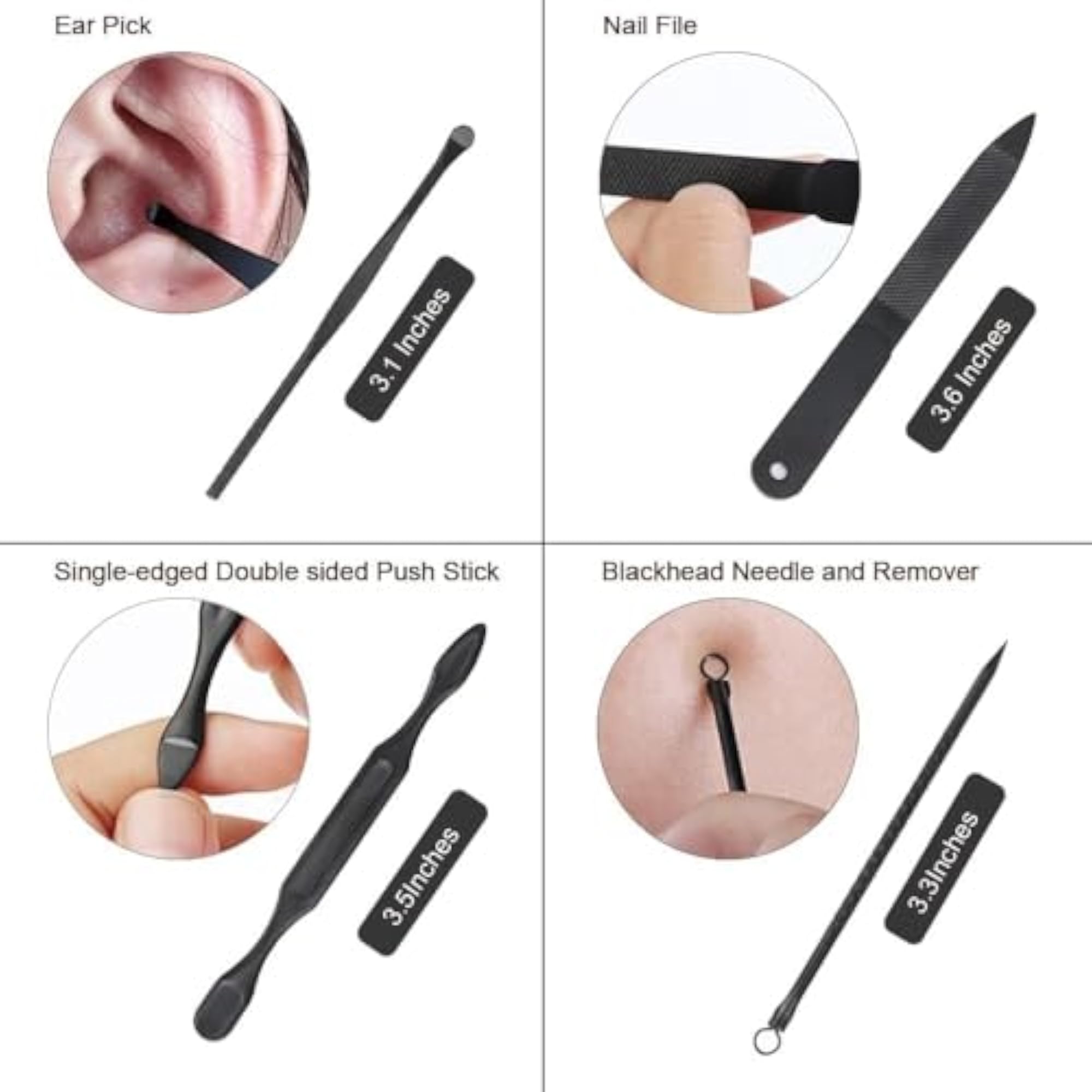 Essentials Stainless Steel Manicure Set with Travel Case