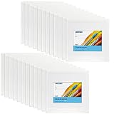 FIXSMITH Painting Canvas Panel Boards - 4x4 Inch Art Canvas,24 Pack Mini Canvases,Primed Canvas Pane