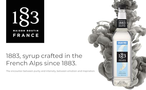 Image of 1883 Sugar Free Sweetener Syrup,Perfect Flavored Syrup for Hot & Iced Beverages,1 Liter Plastic Bottle