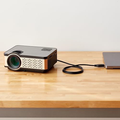 Image of Amazon Basics DisplayPort to HDMI Cable, Video and Audio, Uni-Directional, 1920x1200, 1080p Full HD, Gold-Plated Plugs, 3 Feet, Black, 5-Pack