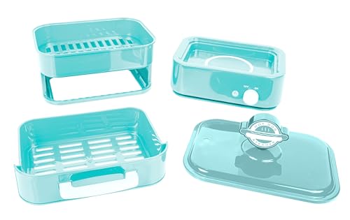 Nostalgia Diner Style Hot Dog Steamer – 8 Hot Dog and 4 Bun Capacity – Perfect for Breakfast Sausages, Brats, Vegetables, or Fish – Aqua - image 5