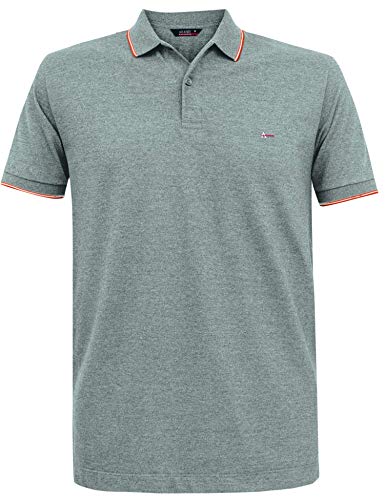 Polo Listras Na Gola, Aramis, Masculino, Cinza Mesc./Laranja Claro, XGG