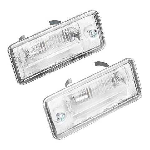 Car License Plate Lights, 8E0807430A 8E0807430B 1 Pair of Number License Plate Lamp Lamps Bulb Light Lights Fit for A3 A4 A5 A6 C6 A8 D3 Q7 RS4 Cover