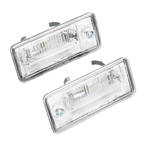 Car License Plate Lights, 8E0807430A 8E0807430B 1 Pair of Number License Plate Lamp Lamps Bulb Light Lights Fit for A3 A4 A5 A6 C6 A8 D3 Q7 RS4