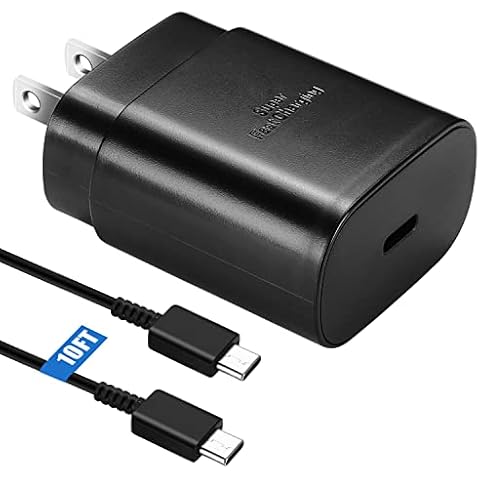 S23 S22 Ultra Fast Charger Type C with 10FT Cable Cover