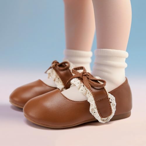 BMCiTYBM Toddler Girls Dress Walking Shoes Knitting Mary Jane Flats Ballet Party2