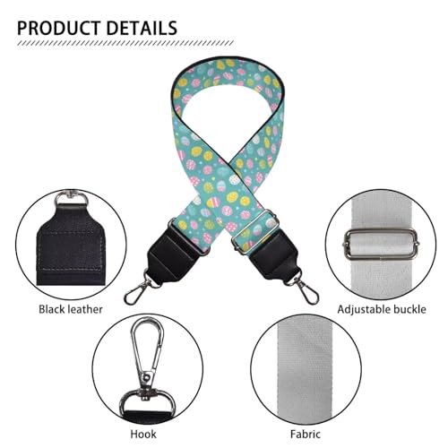 Image of Halloween Handbag Strap Canvas Purse Strap Colorful Bat Black Shoulder Strap Multicolor Bats Replacement Strap