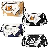 [楽しい] アイルー ショルダーバッグ モンスターのハンター 斜め掛けバッグ 大容量 多機能 猫 グッズ メッセンジャーバッグ 調節可能 軽量 通勤 通学 誕生日 プレゼント (カーキ色B) [並行輸入品]