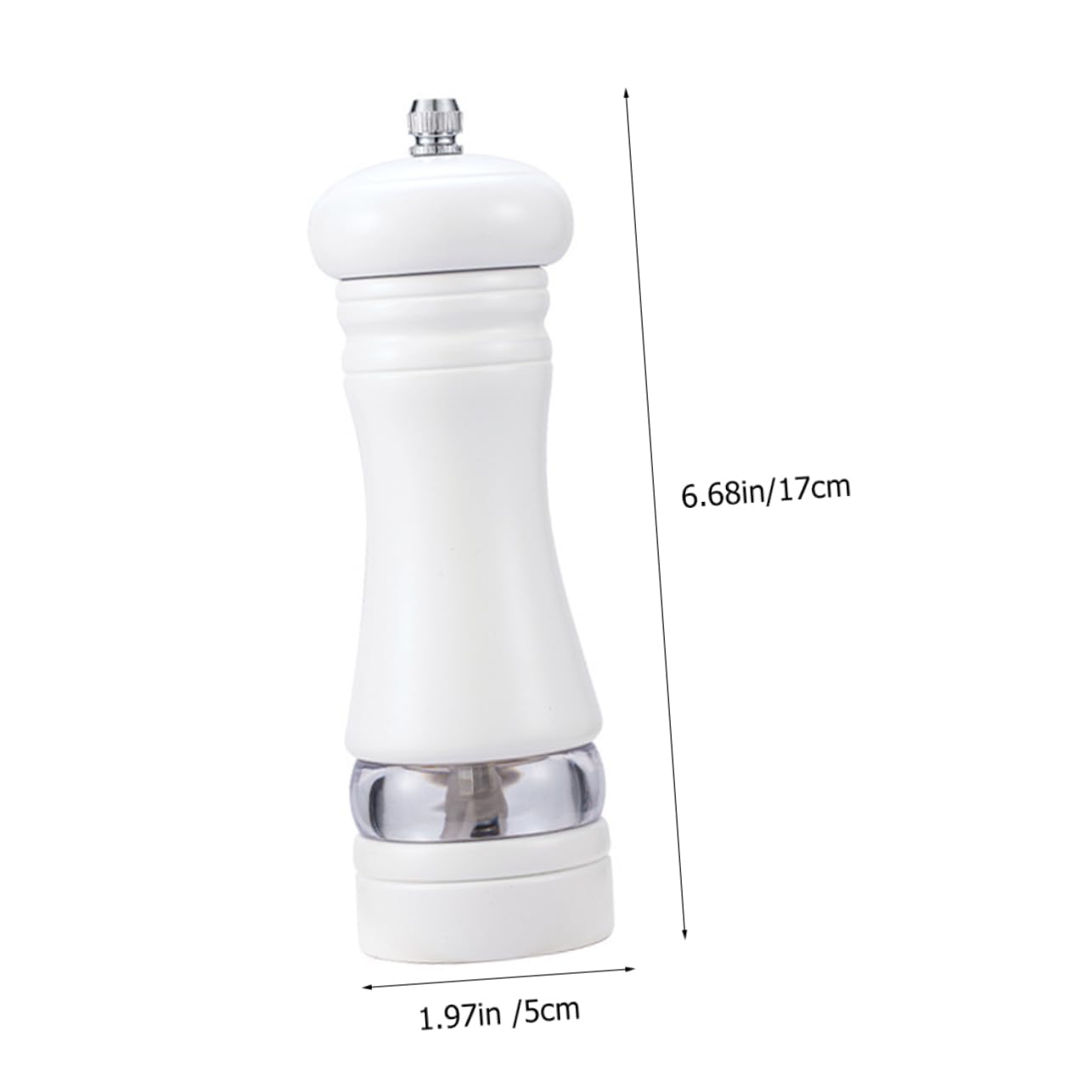 COLLBATH Sea Salt Grinder Pepper Shaker Salt Grinder Refillable Manual Salt Grinder Refillable Salt Grinder Refillable Salt Mills Salt Shakers with Rotor Kitchen Pepper Grinder White Wood