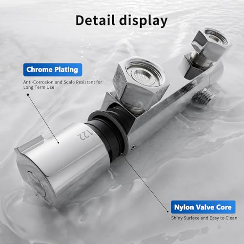 Image of FUGO RV Thermostatic Shower Faucet,RV Bathroom Shower Faucet, 4 Inch RV Shower Faucet Valve, Soild Brass, Chrome