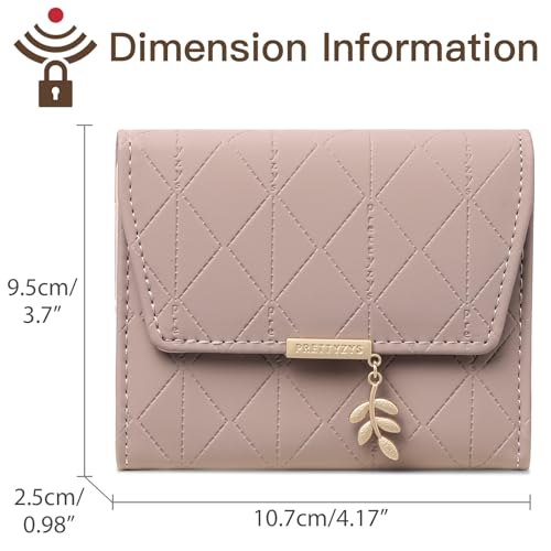Elegant RFID-Blocking Leather Wallet for Women - Compact Card Holder with Coin Pocket and ID Window - Image 6