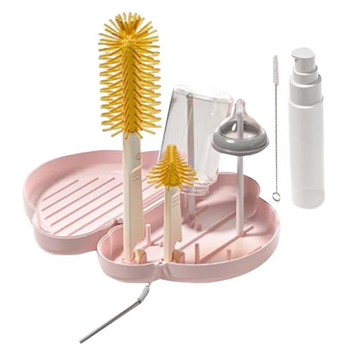 Juego de limpieza de biberones, cepillo para biberones | Herramientas de limpieza de botellas Cepillos para botellas - Juego de limpieza de botellas, cepillo para detalles, cepillo para