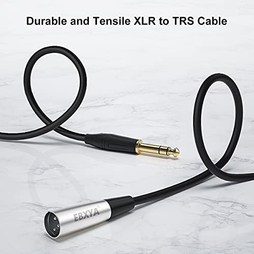 Ebxya 1/4" Trs To Xlr Male Balanced Mic Microphone Cable 6Ft, Xlr To 6.35 Jack, 2 Packs #TOP1