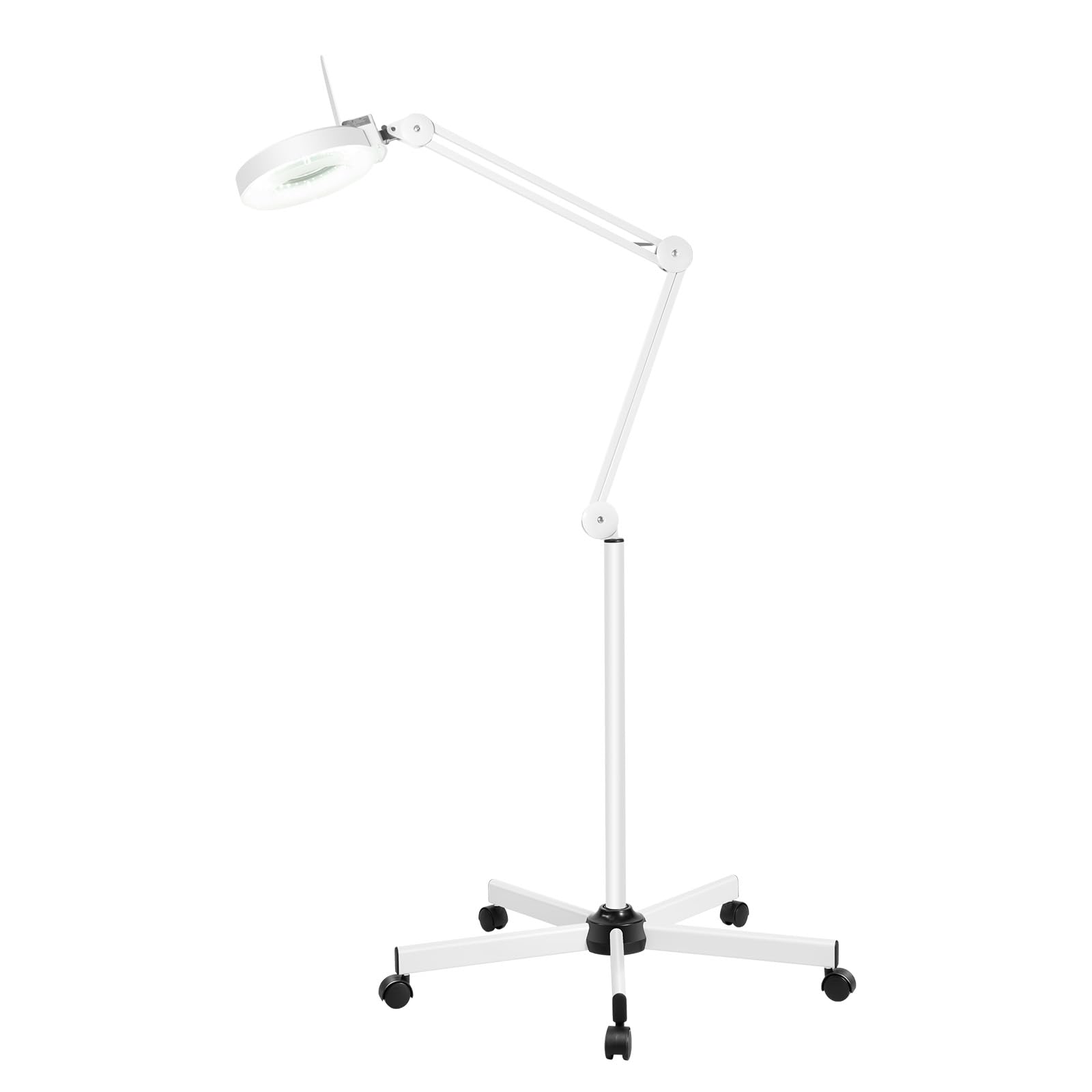 Lampa z lupą, kosmetyczna, LED, z lupą, lampa biurkowa LED, ściemniana, 8-krotna lupa