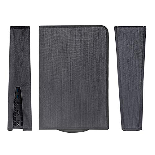 Yuhtech Accesorios PS5, Cubierta Protectora Antipolvo para Sony PS5, Antiarañazos Resistente al Agua a Prueba de Polvo (Black)