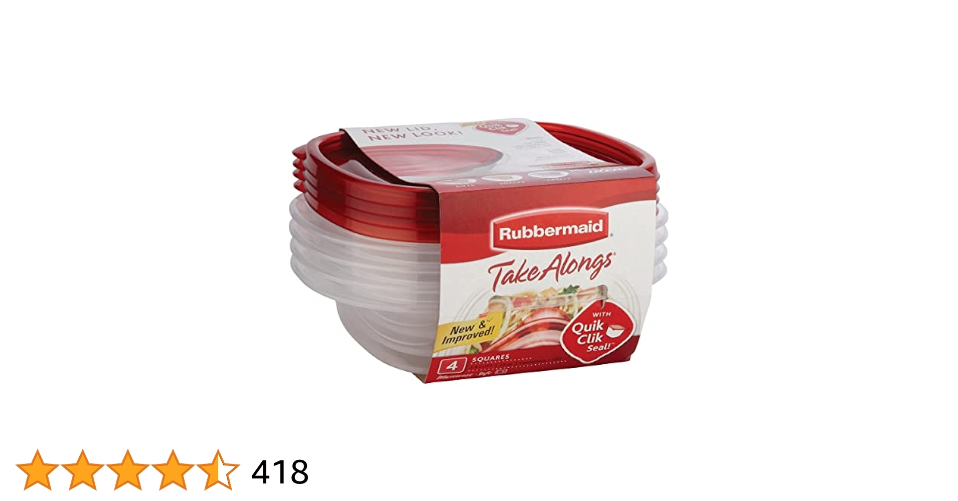 Amazon.com - Rubbermaid TakeAlongs 2.9-Cup Square Food