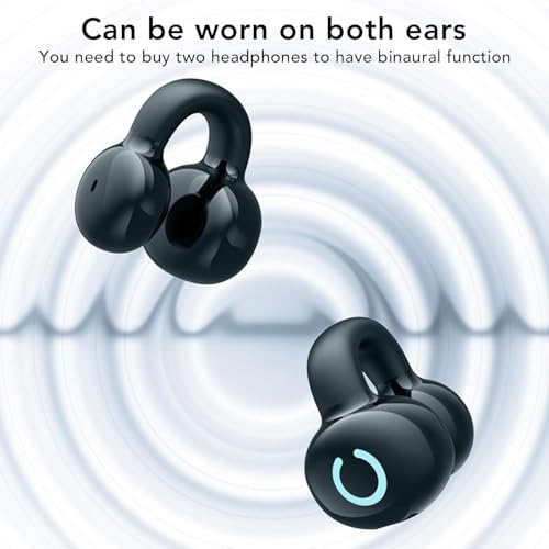 Image of Open Ear Wireless Earbud, V5.3 Clip On Earphone, Single Ear Clip Earbud with Noise Cancelling, IPX5 Waterproof, for Sports Running (Multicolor)