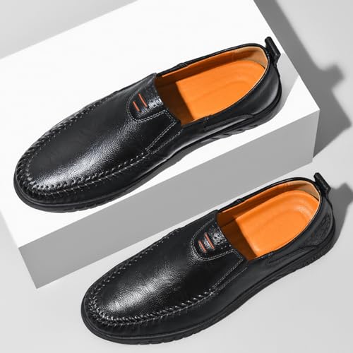 Mens Slip on Shoes Black Comfort Orthopedic Dress Shoe 2025 Fashion Brogue Footwear Casual Loafers Formal Sneakers4