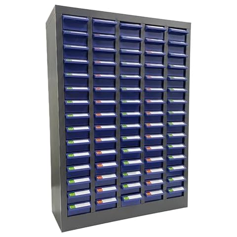 TECHTONGDA Bolt and Nut Tool Storage Cabinet 75 Drawers Parts Cabinet Assortment Cabinet Contains Assortment KIT Metal Part Cabinet Organization Shelves Cover