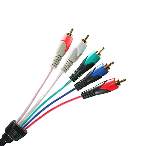 Amazon.com: 12' FT 5-RCA Component Audio Video Mini-Cable Black ...
