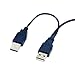 cablecc Dual USB 2.0 Male to Standard B Male Y Cable 80cm for Printer & Scanner & External Hard Disk Drive
