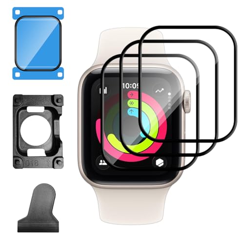 GEEMEE 3 Stück für Apple Watch SE 3 40mm für Panzerglas Schutzfolie, Flexible Schutzfolie HD Folie Anti-Bubble Einfache ...