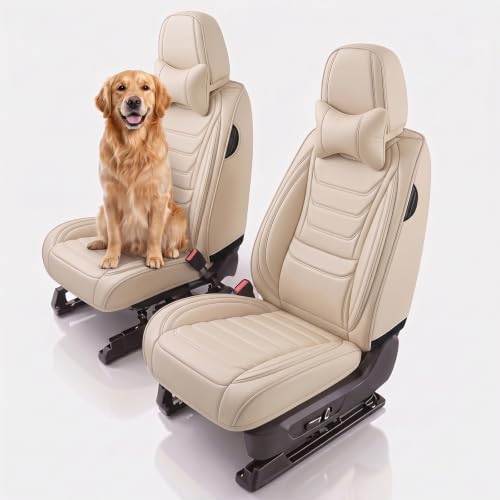 Image of for GMC Terrain 2010-2025 Seat Covers 2P w /Headrests (Beige)