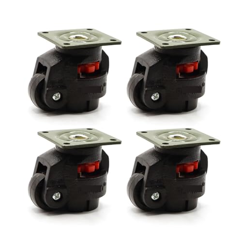 Roulettes de nivellement GD-40F noires 49x49mm pour stabiliser vos équipements lourds