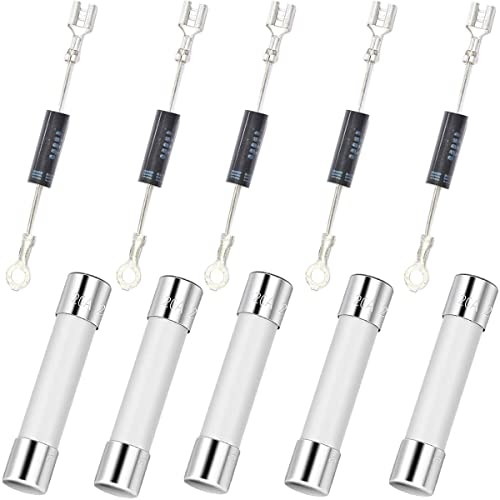 Kit 5 Diodi Alta Tensione CL01-12 + 5 Fusibili Ceramici 20A 250V - Per Forni A Microonde E Induzione - Foto 3
