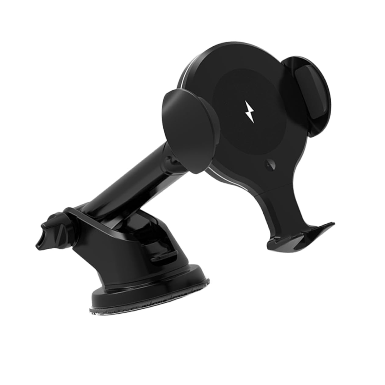 Caricabatterie Wireless Auto 10w per Telefono Supporto | Nero, Abs e Pom, Braccio Telescopico, Clip Bocchetta e Ventosa Inclusi