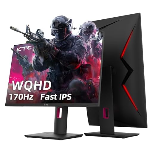 KTC 27'' 2K 170Hz Gaming Monitor - Fast IPS 1ms GTG Pc Monitor with FreeSync G-Sync, HDMI/DP/USB Ports, Height/Tilt/Swivel/Pivot Adjust, 131% sRGB and 97% DCI-P3 Color Gamut for Vertical Monitor