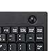 ADESSO AKB-310UB - Wired USB Mini Trackball USB Keyboard, 87-Key US Layout, Black