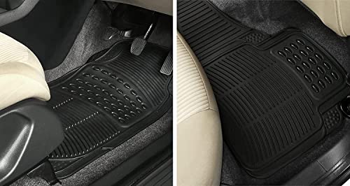 Image of Kozdiko Car Simple Rubber Black Floor Mat Set of 4 Pcs for Kia Sonet