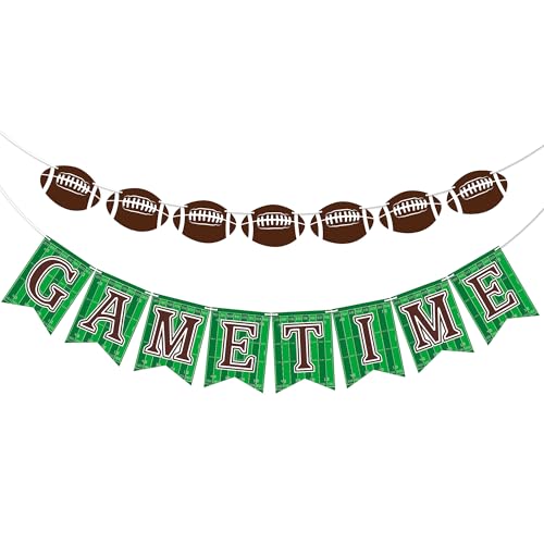 OHOME Football Party Decorations - Football Banner for Super Games Bowl - Hanging Party Favors Supplies for Indoor Home | Football Accessories Decor Backdrop for Birthday Party