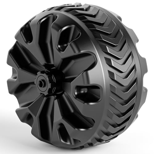 PORTAL Wagon Wheels Replacement 8 Diameter X 3.4 Wide for Utility Wagon Cart Plastic Wheels with TPR Tread Outdoor Garden Carts Replacement Parts