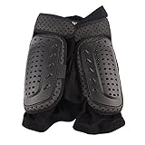 Schützende Ausrüstung fürs Biken, Skaten, Skifahren mit Knieschützern, Ellenbogenschützern und Handgelenkschützern, Schwamm und Kunststoff Radsport Hüftpolsterhosen (L)