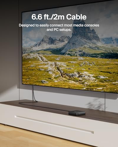 Image of Belkin 2 Meter (6.6 Feet) Ultra High-Speed HDMI Cable, supports Dolby Vision & 4K HDR, HDMI 2.1 certified, Delivers 8K@60Hz or 4K@120Hz - Black