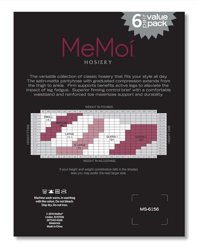 MeMoi Light Support Pantyhose 6 Pack4