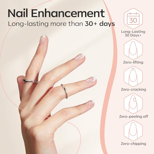 Modelones Builder Nail Gel, 2 Pcs Clear Gel Builder Nail Polish thumb #4
