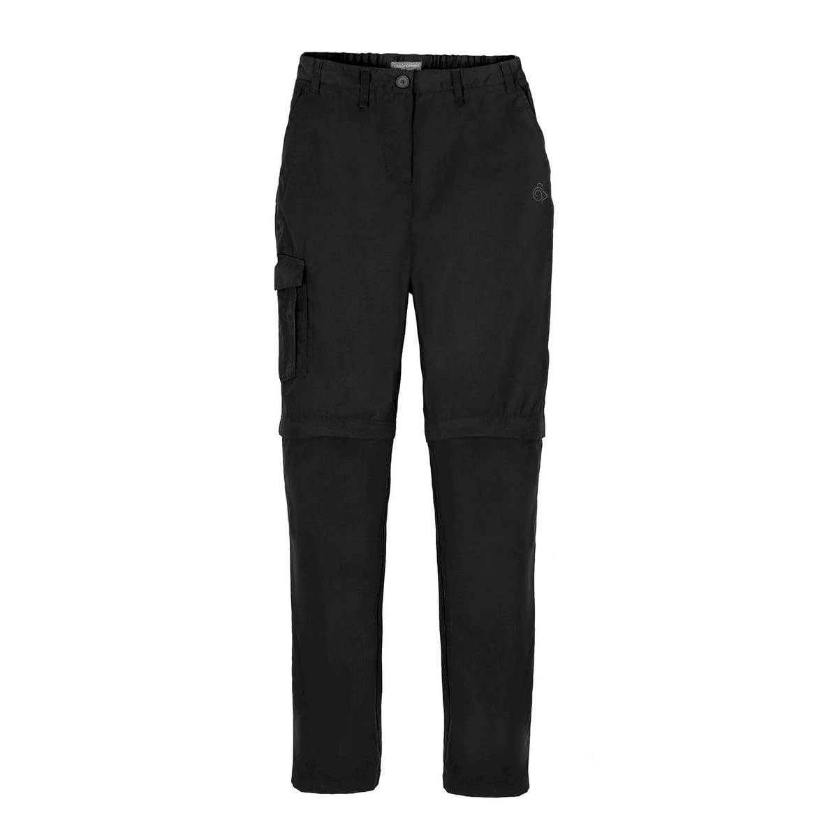 Craghoppers Women's Black Expert Kiwi Water Repellant Convertible Trousers In 8R